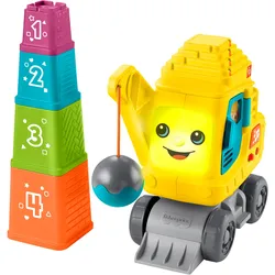 Fisher-Price Zählen&Stapeln Kran mit Blöcken, Lichtern und Geräuschen, mehrsprachige Version