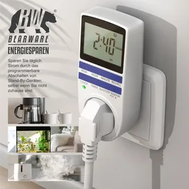 Bearware 4x Zeitschaltuhr, digital, 2,1" LCD-Display, max. 3680W, 10 Programme, Zufallsschaltung