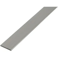 Alberts Flachstange, Alu oder Edelstahl Flachmaterial, blank, Kunststoff, silberfarben eloxiert
