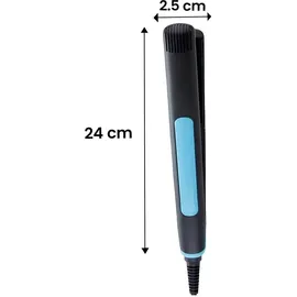 Avizar 2-in-1 Glätteisen & Lockenstab blau/schwarz