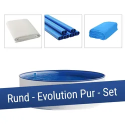 Rundbecken - SET Evolution - PUR 300 x 120 cm - 9 m3