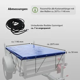 Baumarktplus Anhängerplane mit Gummiseil