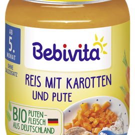 Bebivita Menü Reis mit Karotten und Pute - 190.0 g