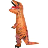 Geerypsy Dinosaurier Aufblasbares Kostüm für Kind (110cm-140cm) Lustiges T-Rex-Kostüm für Karneval Halloween Partys Weihnachten Festival