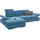 Set One by Musterring Ecksofa "SO4100 V", blau (hellblau), B:284cm H:80cm T:190cm, SET ONE BY MUSTERRING, Sofas, Ecksofa, mit verstellbaren Kopfteilen, wahlweise mit Funktionen, Cord-Bezug