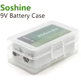 Soshine Aufbewahrungsbox für 9V Block 6LR61/AM-6(6F22) Akkus oder Batterien6LR61 / AM-6(6F22)