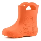 Ladeheid Eva federleichte Kinder Gummistiefel für Jungen und Mädchen Regenschuhe Bequeme und wasserdichte Regenstiefel Kinder LA-CA-01 (Orange (151c), 28/29 EU)