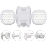 HONWELL LED Außen Sicherheitsbeleuchtung, Wasserdicht IP65 Drahtlose Sicherheitslicht 600 Lumen Bewegungsmelder Aussen Batterie Aussenstrahler Wandleuchte Sicherheitslicht für Garten,Weiß