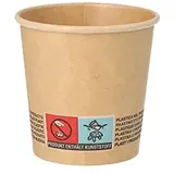 Papstar Trinkbecher Pappe 0,1 l Ø 6 cm 50 St. Braun