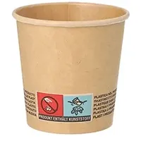 Papstar Trinkbecher Pappe 0,1 l Ø 6 cm 50 St. Braun