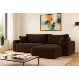 Inter Ecksofa Austin 244x145 cm Cord Braun Poso 06
