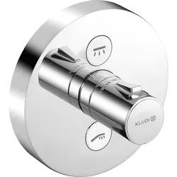 Unterputz-Thermostat Push, 2 Verbraucher, rund (Ausführung: 2 Verbraucher. rund. chrom)