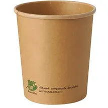 Papstar Suppenbecher rund 940 ml 25 St. Braun