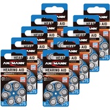 Ansmann Hörgerätebatterien 675 blau 60 Stück, Typ 675 P675 ZL1 PR44 mit 1,4V - ANSMANN