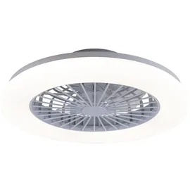 Briloner LED Deckenleuchte mit Ventilator, 5 Geschwindigkeiten, Lichtfarbe einstellbar, Weiß, Ø48,5 - Weiß