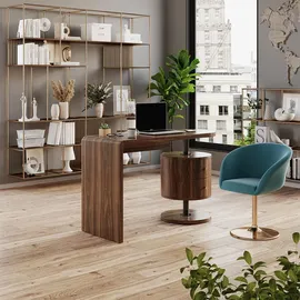 Vicco Schreibtisch Lara Eiche rustikal 120 x 50 cm mit 2 Schubladen