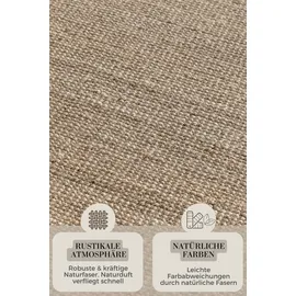 HANSE HOME 105975-160x230 Drinnen Teppich Rechteck Jute Hellbraun