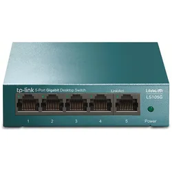 TP-LINK LiteWave Switch LS105G, Gigabit, unmanaged, 5-port, Metall
