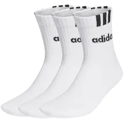 Sneakersocken ADIDAS ORIGINALS "Socken Cushioned 3S Linear 3er Pack", Damen, Gr. 40-42, weiß, Obermaterial: 71% Baumwolle CO. 26% Polyester PES. 2% Elasthan EL. 1% Nylon NY., Socken Sneakersocken