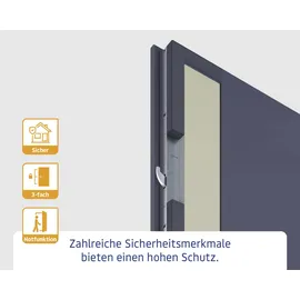 Hörmann EcoStar ISOPRO IP 410S links 110 x 210 cm anthrazit metallic