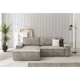 OTTO home Ecksofa Cord 2-Sitzer Grau