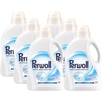 PERWOLL White Waschmittel 6x 27 WL (162 Waschladungen), Feinwaschmittel reinigt sanft und erneuert Weiß und Fasern, für alle weißen Textilien, mit Dreifach-Renew-Technologie