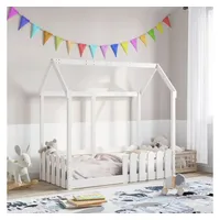 vidaXL Hausbett 70 x 140 cm Kiefer massiv weiß