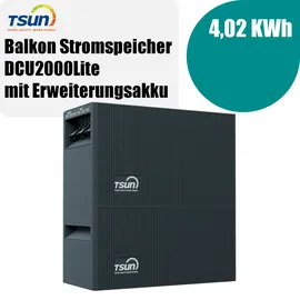 TSUN SolarCan TSOL-DCU2000Lite 2 kWh DC Solarspeicher LiFePO4, IP65, 2400 W PV Eingang, DC-gekuppelte Batterie für Balkon, Dach & 2%Skonto bei Vorkasse Überweisung