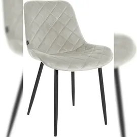 CLP 4er Set Stühle Springs Samt creme