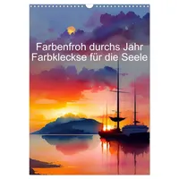 Calvendo Farbenfroh durchs Jahr 2026 - Farbkleckse für die