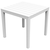 PROGARDEN Gartentisch Bali 78x78cm weiss, wetterfest