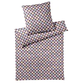 ELEGANTE Scrabble Kariert Lila 155 x 220 cm + 40 x 80 cm/80 x 80 cm