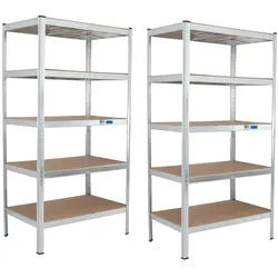 Baumarktplus 2x Schwerlastregal 180x90x60cm Lagerregal Werkstattregal Weitspannregal Traglast je 875 kg