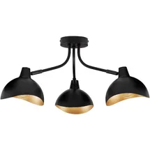 Nova Luce Geti 3-flammig geschwungen schwarz, gold