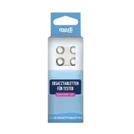 mediPool Tabletten für Sauerstoff/pH-Tester, 2X 30-er Pack