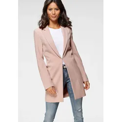 Longblazer, mit tiefen Reverskragen, Gr. 42, rosa (aus nachhaltigem Material), , 77835642-42