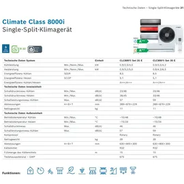 Bosch Split-Klimagerät CLC8001i Set 25 ET Außen- und Inneneinheit 2,5 kW anthrazit