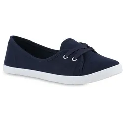 Damen Sportliche Ballerinas in Dunkelblau