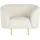 Beliani Sessel LOEN Bouclé 72 x 75 x 70 cm Weiß/Gold