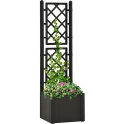 vidaXL Garten-Hochbeet mit Spalier Selbstbewässerungssystem Anthrazit