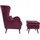 Home Affaire Ohrensessel Sallito Polyester 76 x 109 x 85 cm Lila mit Hocker