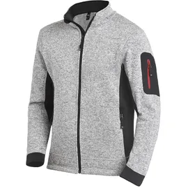 FHB Strick-Fleece-Jacke CHRISTOPH | S | grau/schwarz,