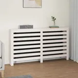 vidaXL Heizkörperverkleidung Weiß 153x19x84 cm Massivholz Kiefer - Weiß