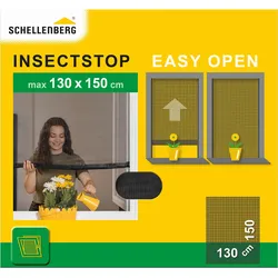 Schellenberg Fliegengitter Fenster Easy Open, Polyester 130x150 cm, anthrazit