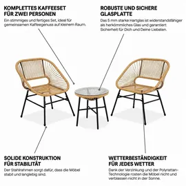 beautysofa Malika Set 3-tlg. Beige/Schwarz