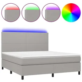 vidaXL Boxspringbett 180 x 200 cm Hellgrau