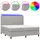 vidaXL Boxspringbett 180 x 200 cm Hellgrau