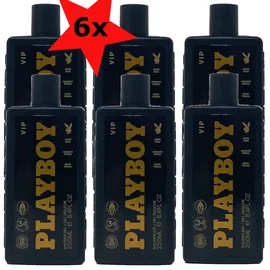 Playboy VIP 3in1 Duschgel Body Face Haar | Shampoo Duschpflege Men Shower Gel 6 x 250 ml