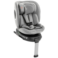 Kikkaboo Autokindersitz Kindersitz i-Rove i-Size, bis: 36 kg, (40-150 cm) Isofix, Stützbein, Körperkissen grau