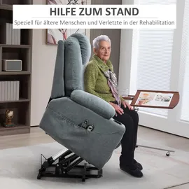 Homcom Fernsehsessel mit Aufstehhilfe Relaxsessel mit Heiz-, Liegefunktion